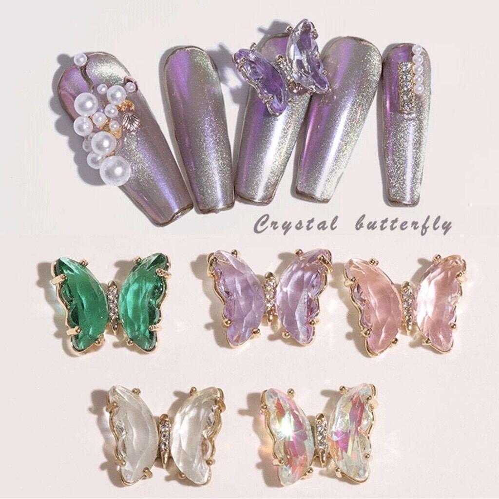 Charm Bướm Đá Trang Trí Móng