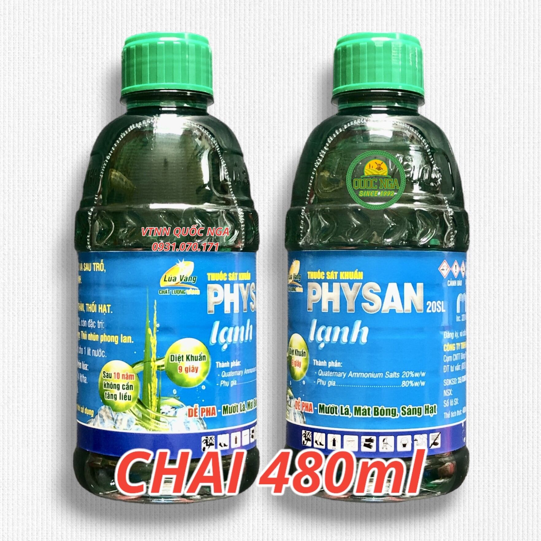 Thuốc trừ vi khuẩn physan lạnh 20sl chai 480ml