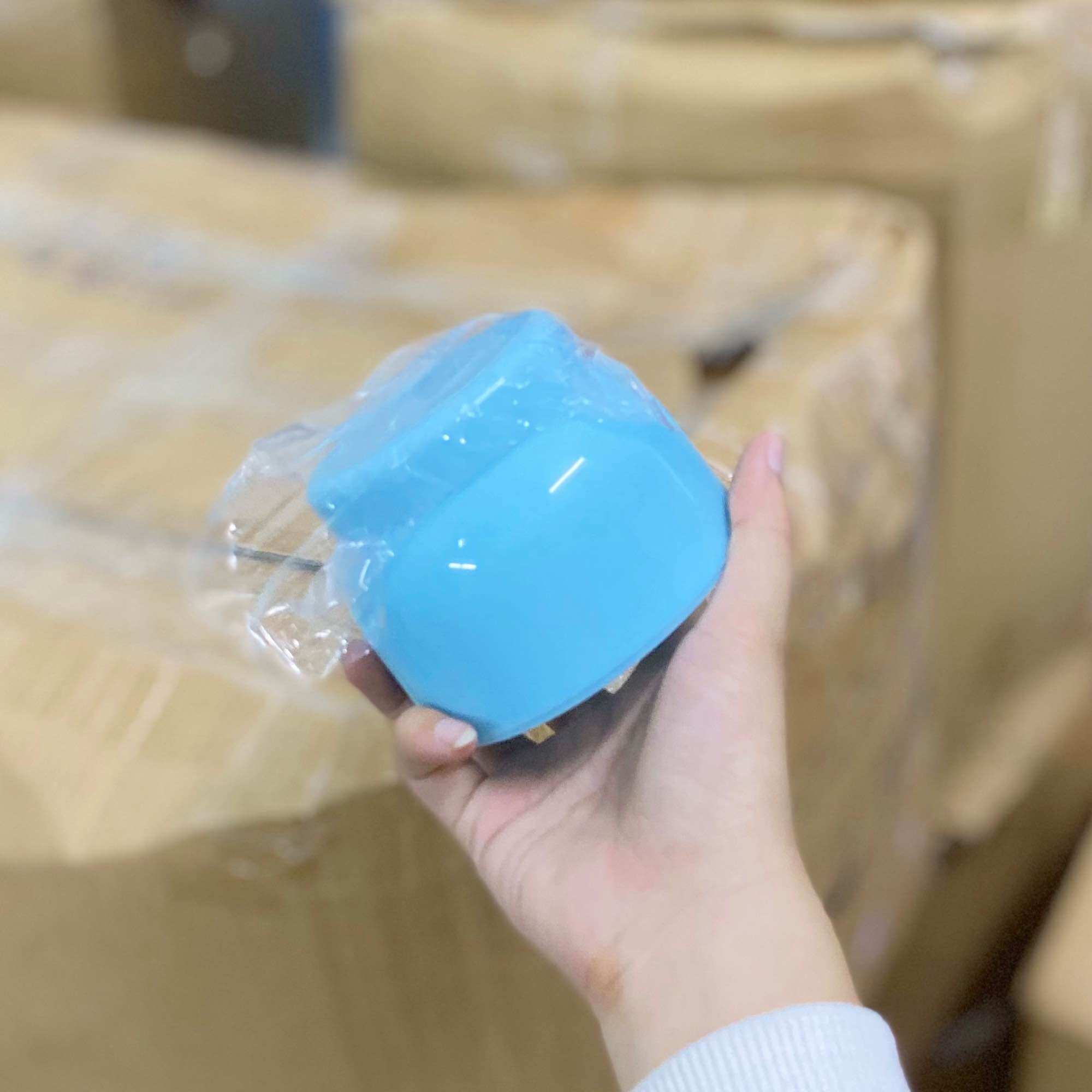 Hủ bầu đựng kem 150g màu vàng