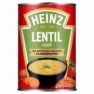 Súp đậu lăng Lentil Soup ăn liền Heinz 400g