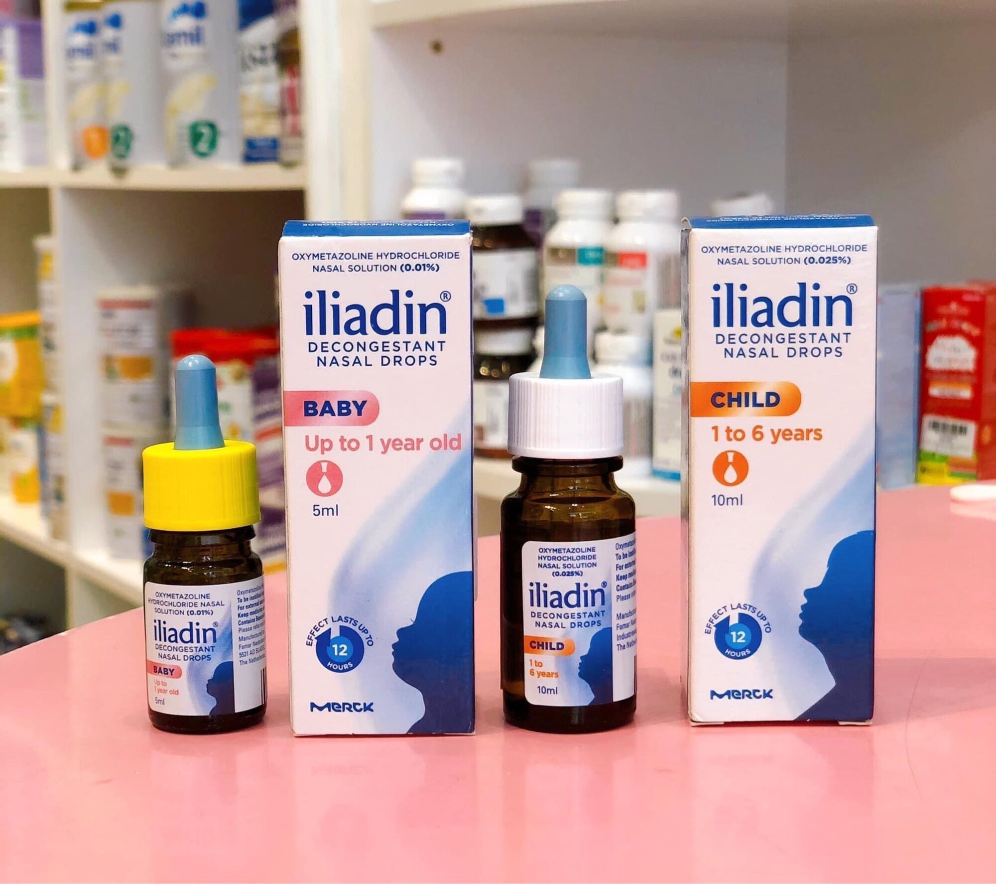 Nhỏ mũi iliadin 0,01% và 0,025% cho bé