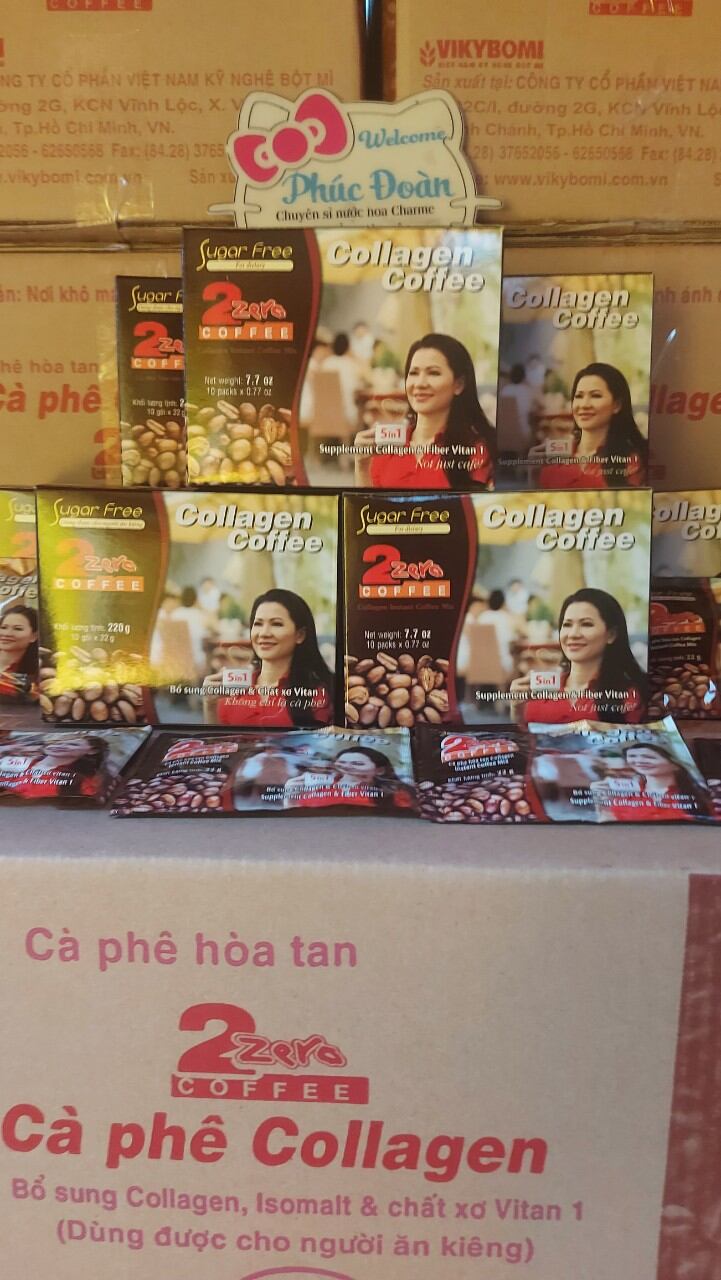 Cà phê sữa hòa tan collagen 2 zero ( isomalt)