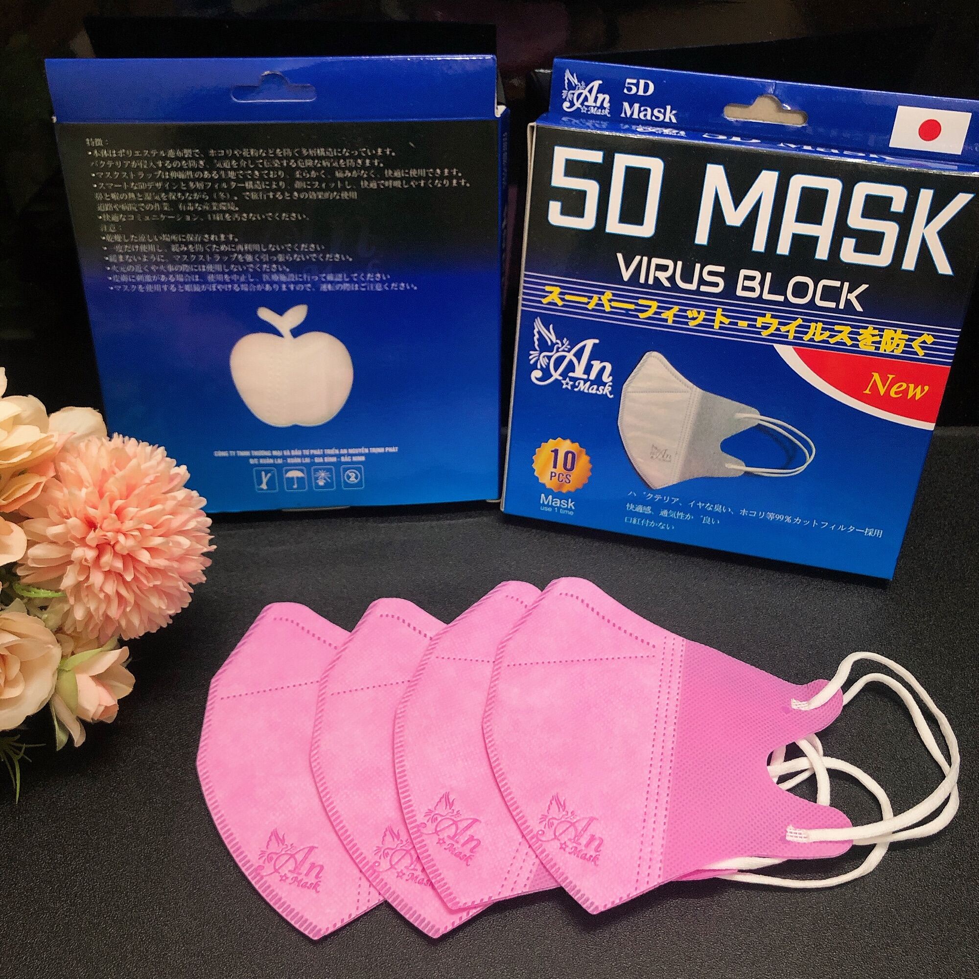 Giá bán Khẩu trang 5D AN MASK MẦU HỒNG HỘP 10 CÁI