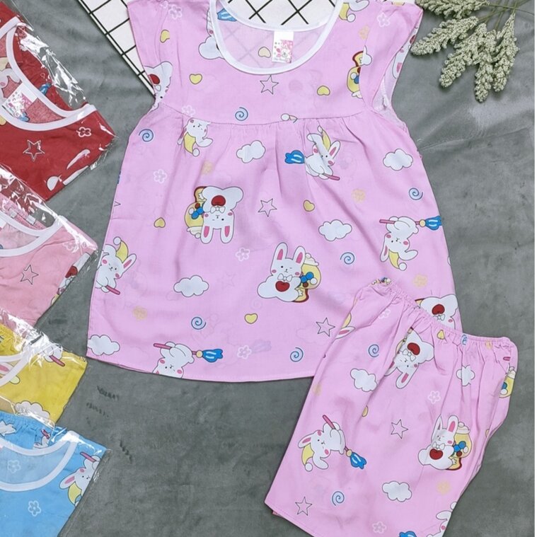 combo 3bộ bé gái chất vải tole lanh thấm hút