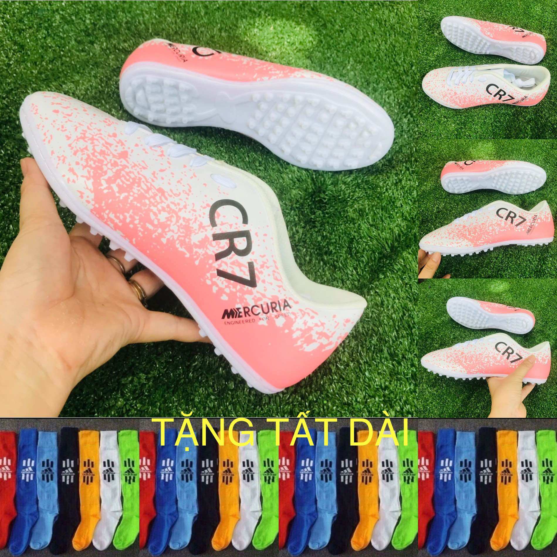 Giày đá bóng tặng tất đá banh trẻ em
