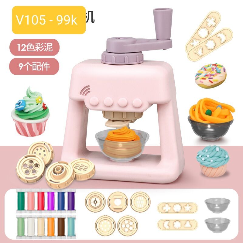Bộ đồ chơi đất nặn làm bánh, mỳ, kem