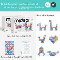 Đồ Chơi Giáo Dục Biến Hình cho Trẻ Nhỏ 6+ Tuổi mideer Twist Ruler Play Set 24 Mảnh Khối Xếp Hình Từ Tính Học Tập Quà Tặng