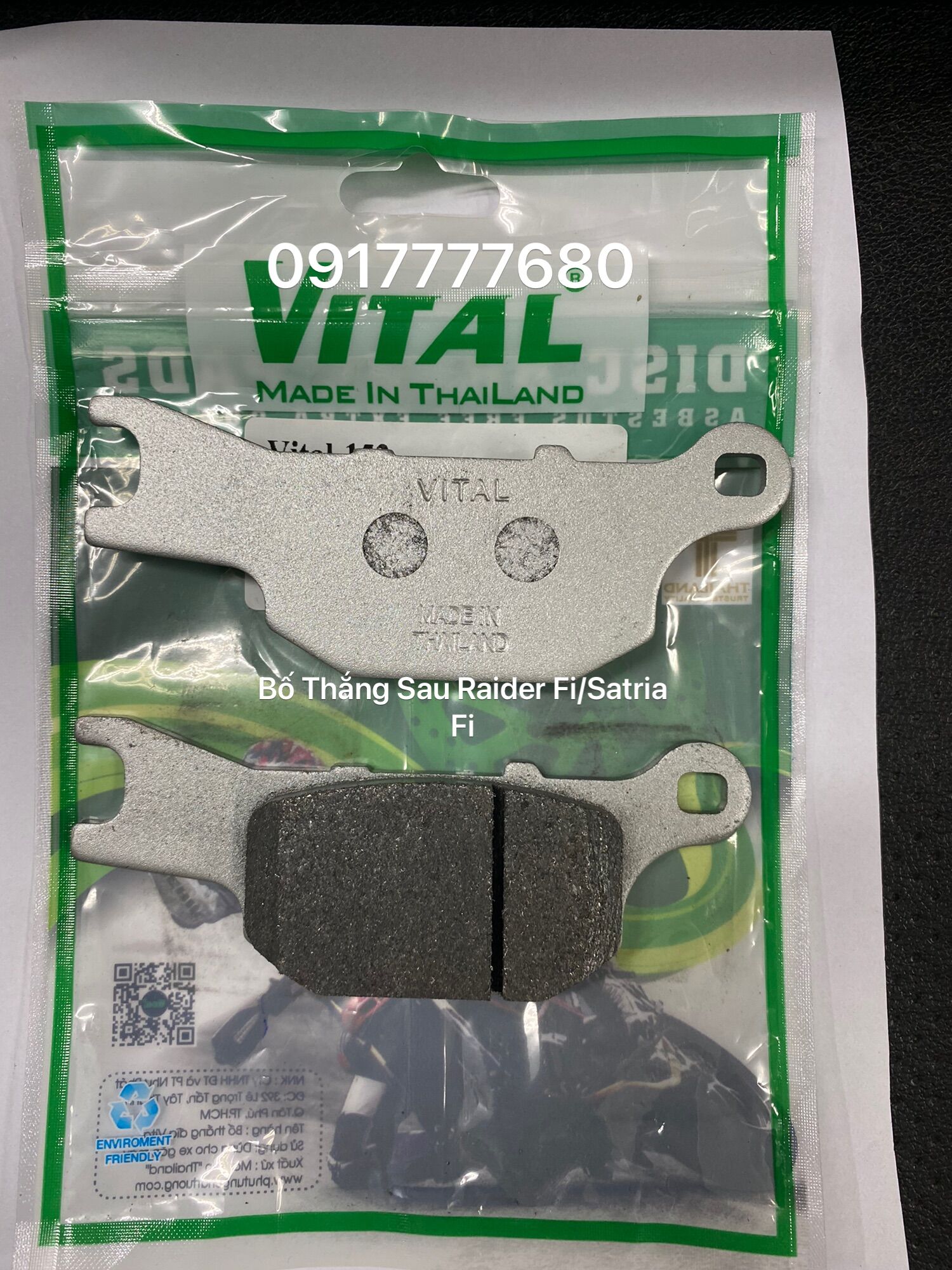 Má phanh bố thắng sau raider fi - satria fi nhập thái lan hiệu vital