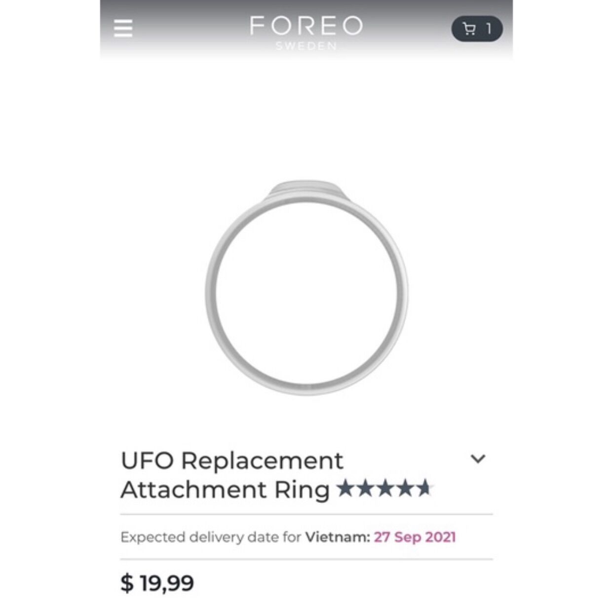Vòng nhựa máy foreo ufo chính hãng 100%