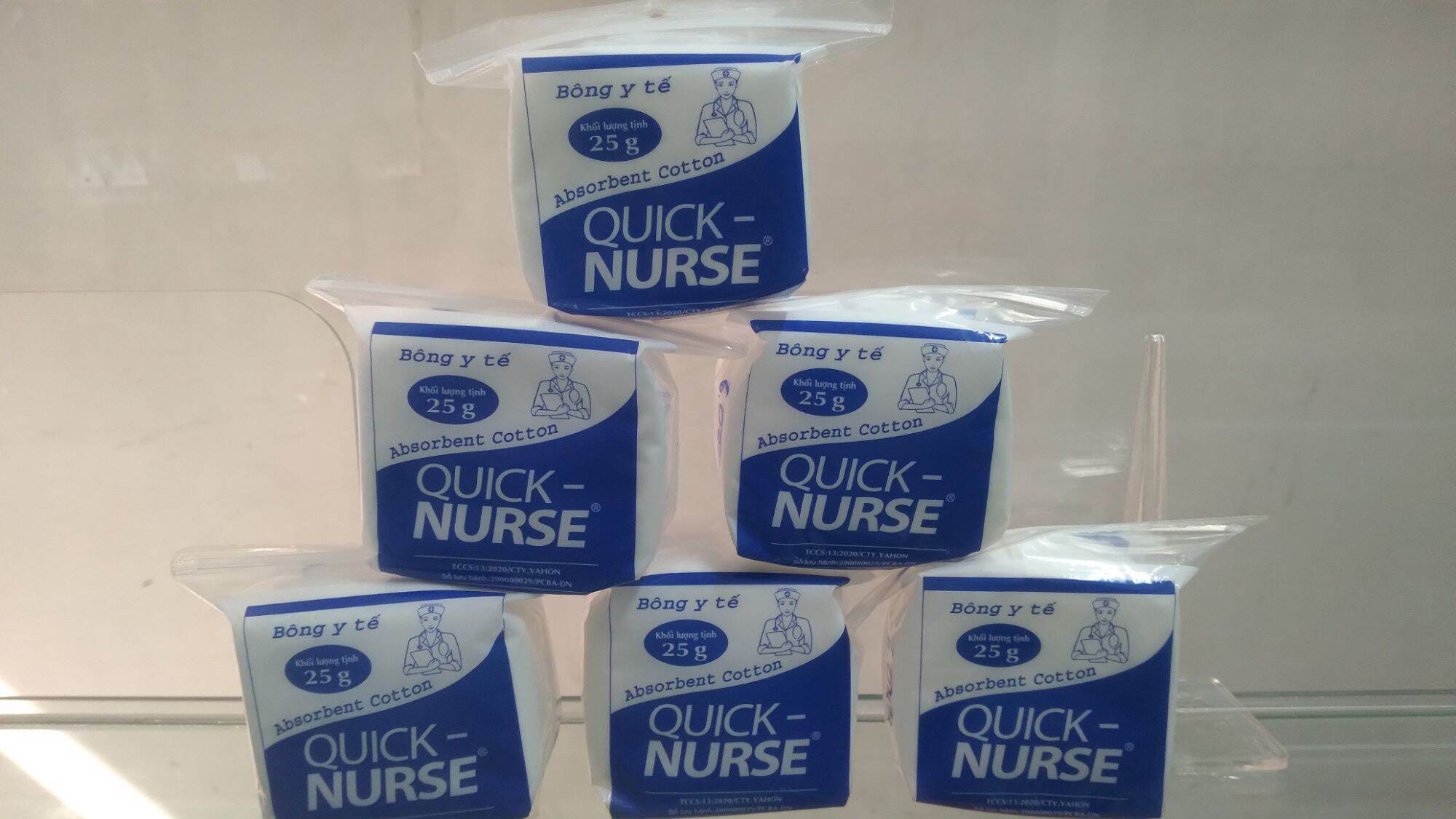 Bông y tế ép cuộn Quick-Nurse 25gr