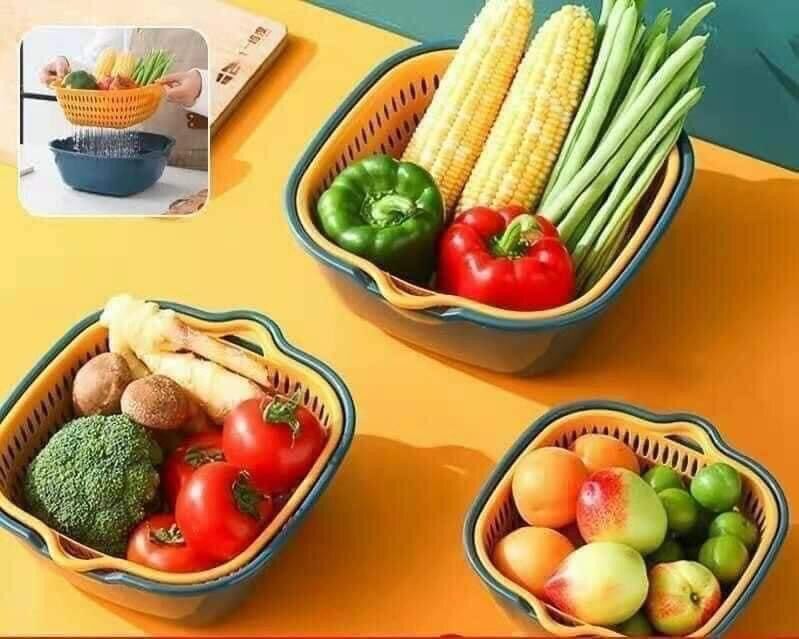Rổ chậu vuông đa năng sét 6 món đa dạng kích thước