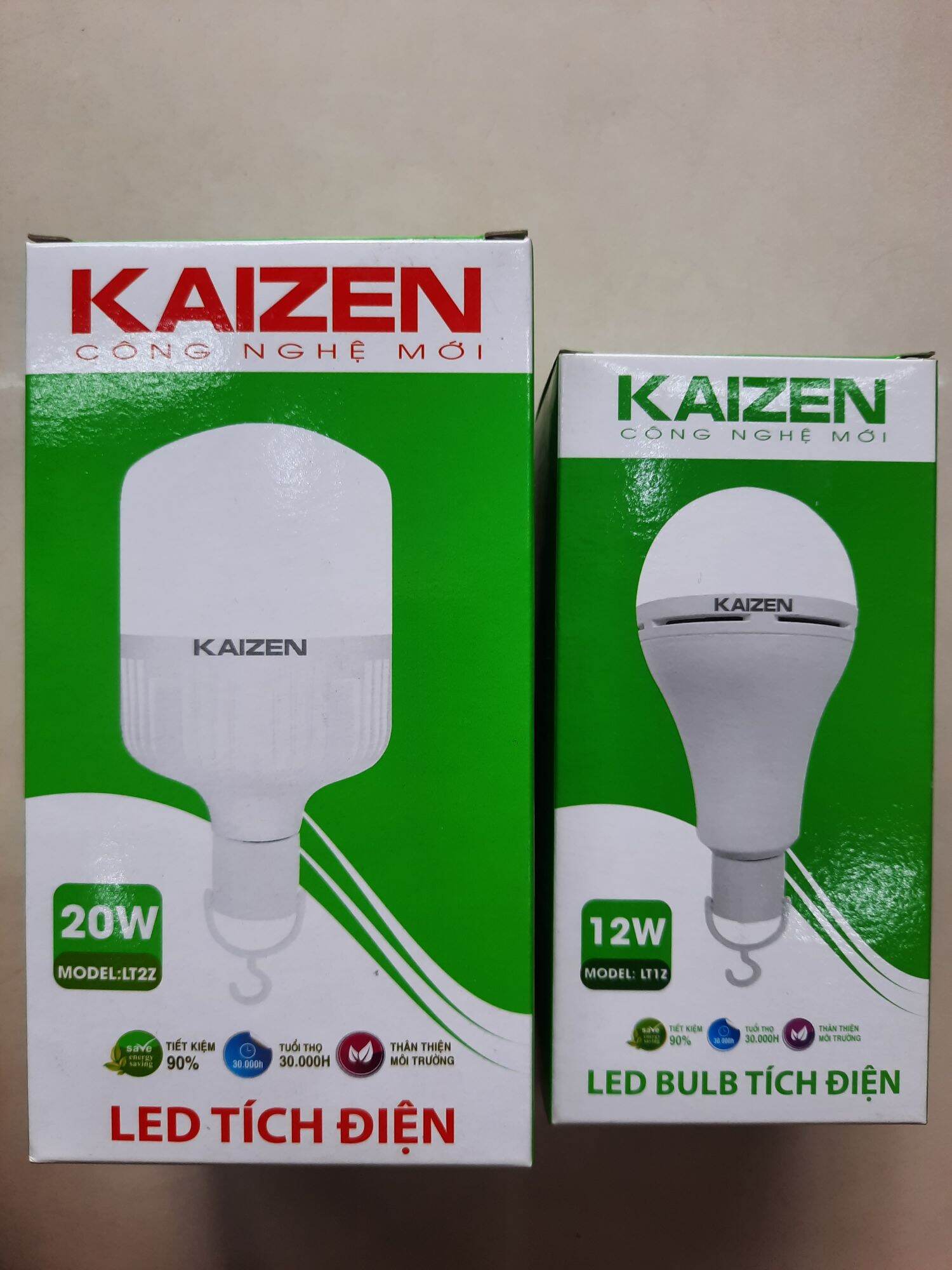 Bóng đèn led bulb tích điện Kaizen 12w, 20w.