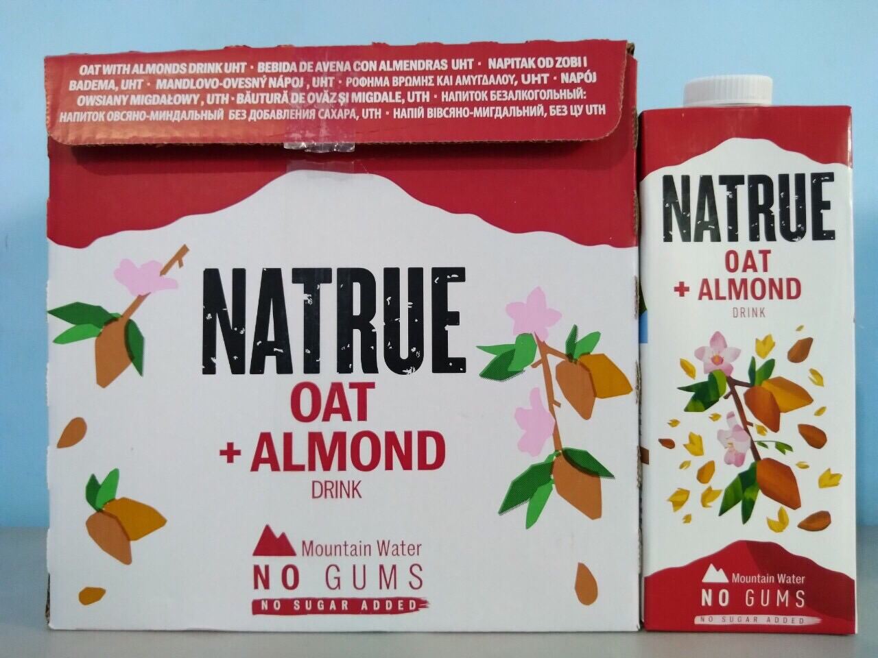 Thùng 6 Hộp 1L Sữa Almond Oat Yến Mạch Hạnh Nhân Nguyên Chất Natrue - EU