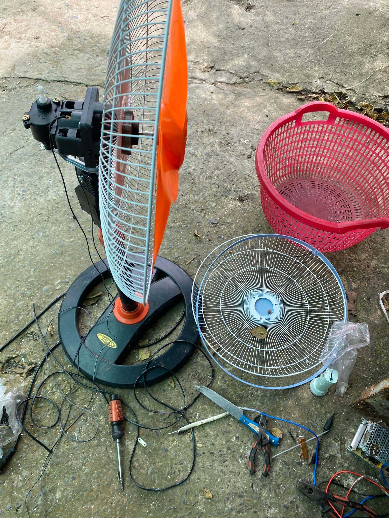 Mô tơ quạt 12V DC combo linh kiện đầy đủ