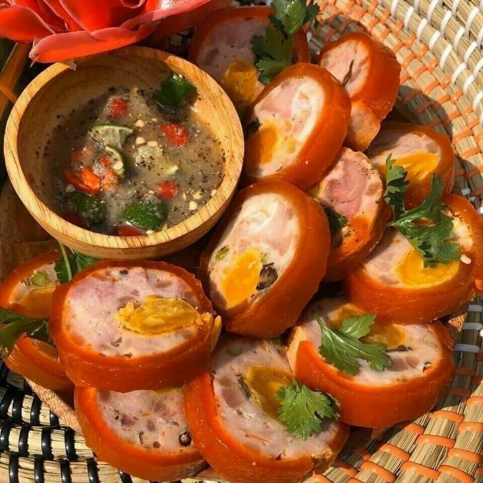Jambon trứng muối. Chả da cam đòn 500g