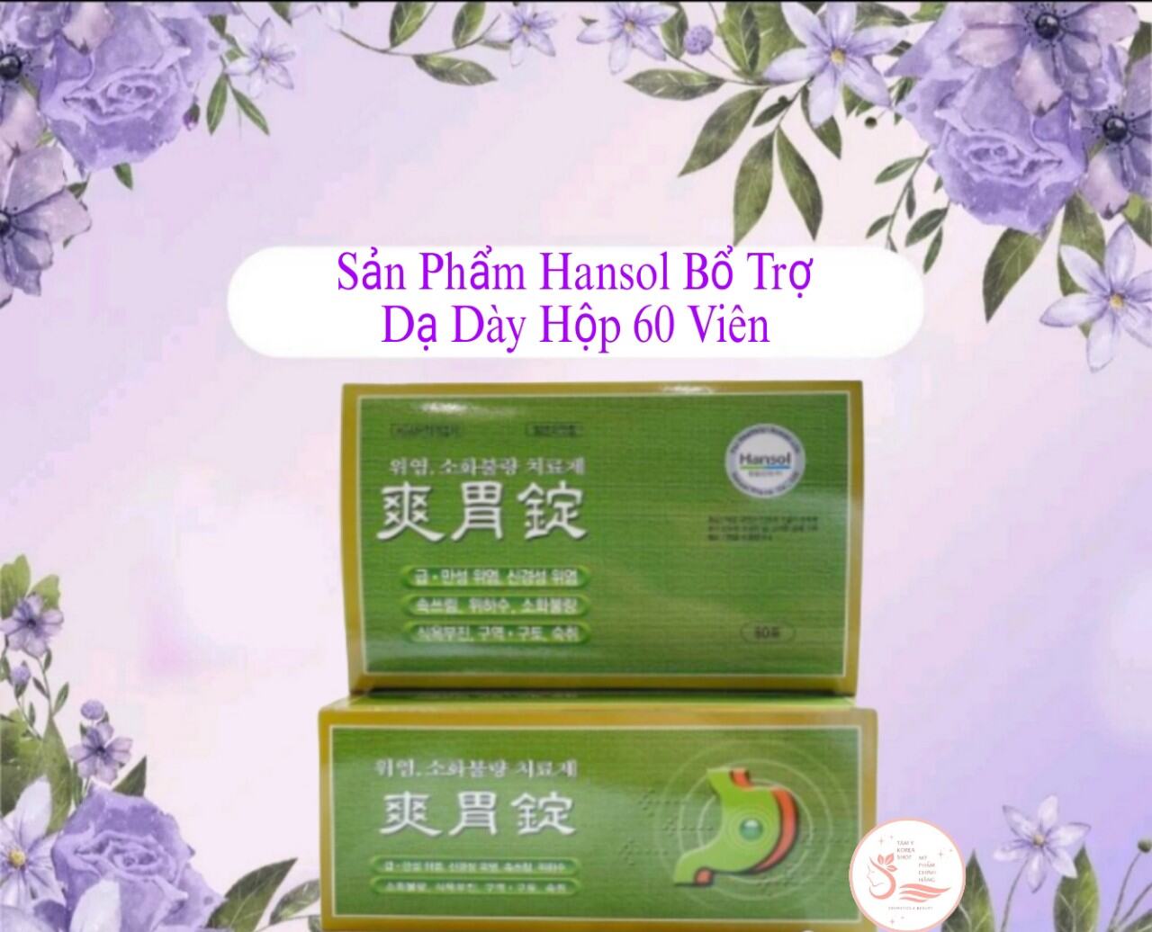 Viên Uống Dạ Dày Hansol Hàn Quốc Hộp 60 Viên