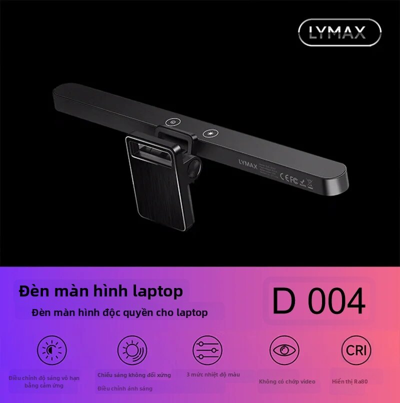 Đèn Bàn Thông Minh LYMAX D004 Cho Màn Hình Máy Tính Xách Tay Bảo Vệ Mắt Nguồn Sáng Bất Đối Xứng Màn Hình Máy Tính Đèn Treo