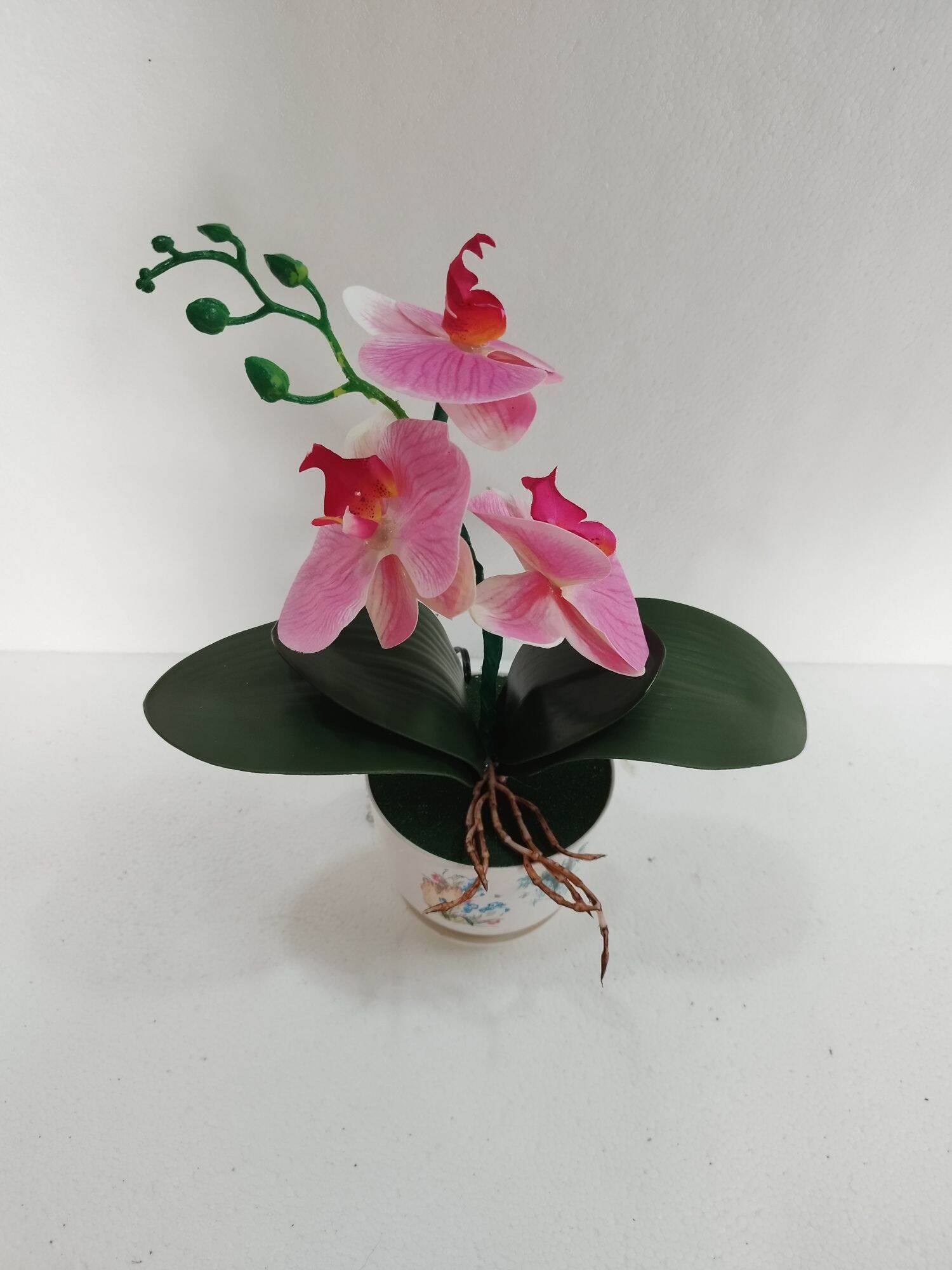 Chậu hoa lan gắn đèn cao 35 cm