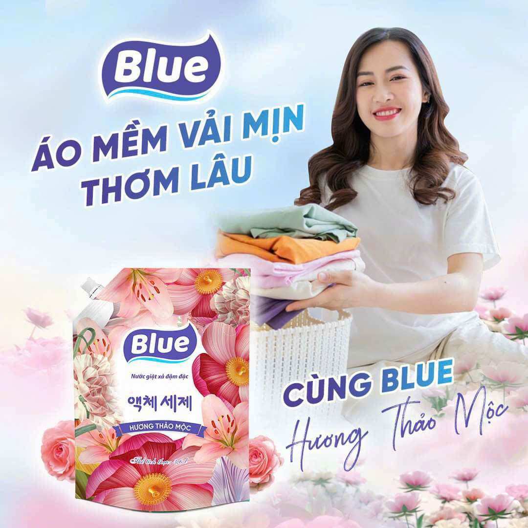 Combo 2 Nước giặt xả Blue công nghệ Hàn Quốc 2.1L