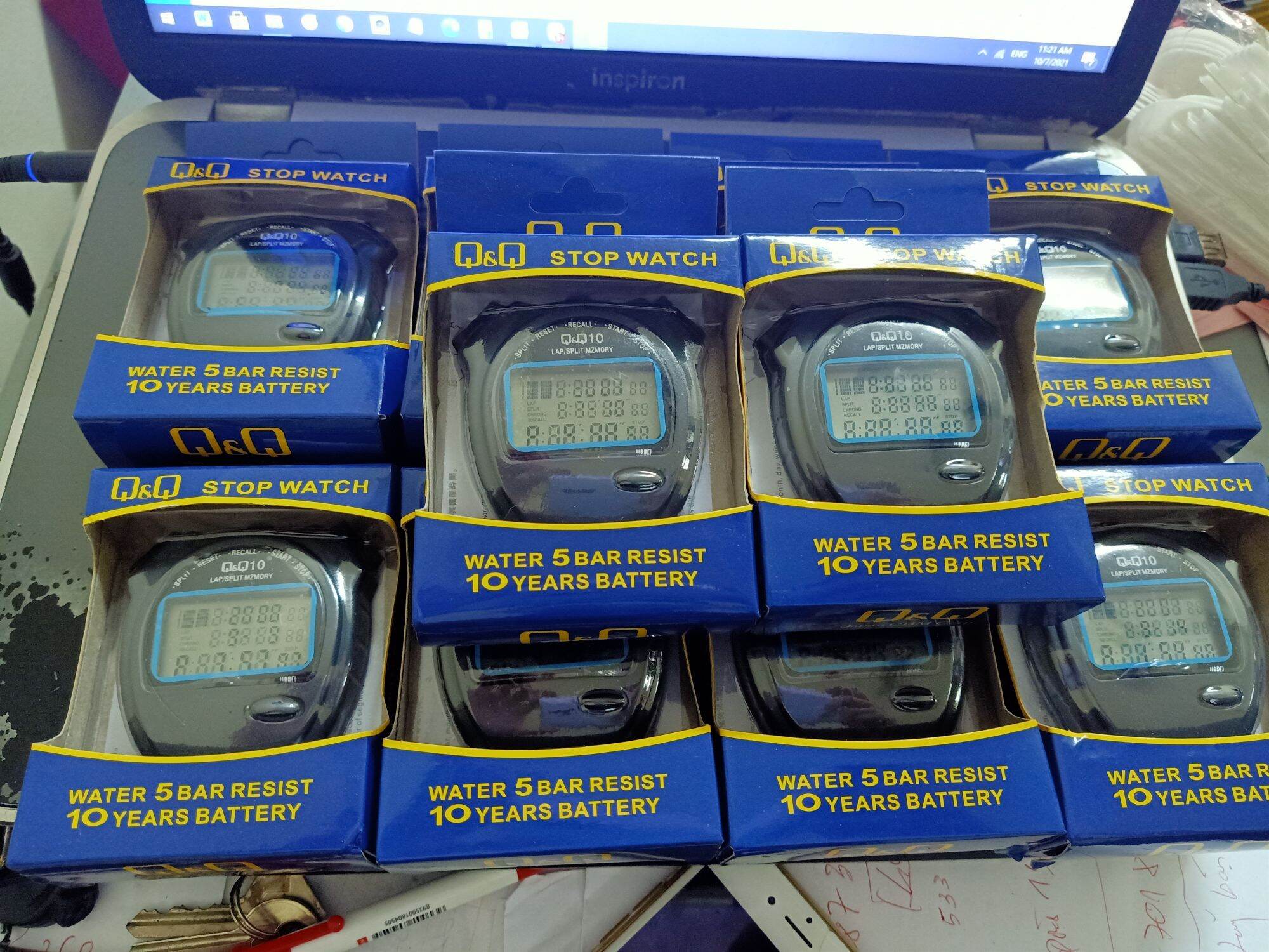 Đồng hồ bấm giờ thể thao QQ 10 LAP DÙNG CHO THỂ DỤC