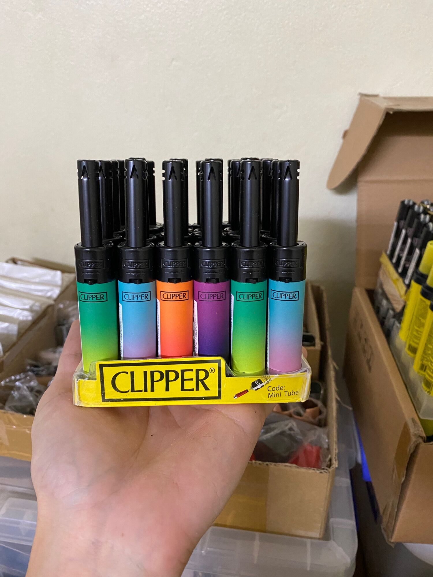 Bật Lửa Clipper Đầu Dài - Màu Mix