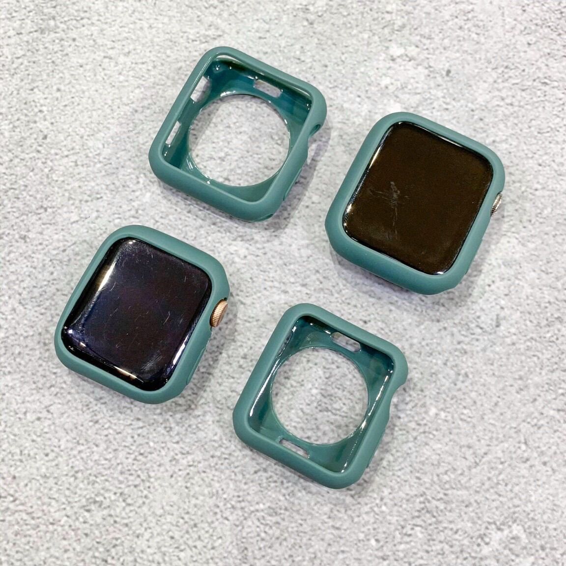 Ốp Apple Watch Silicone Mềm Màu Pine Green