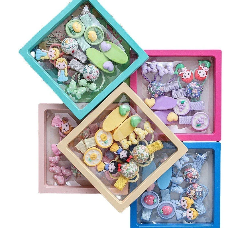 Set 10 món phụ kiện kẹp tóc, nơ cột tóc, cài tóc cho bé gái