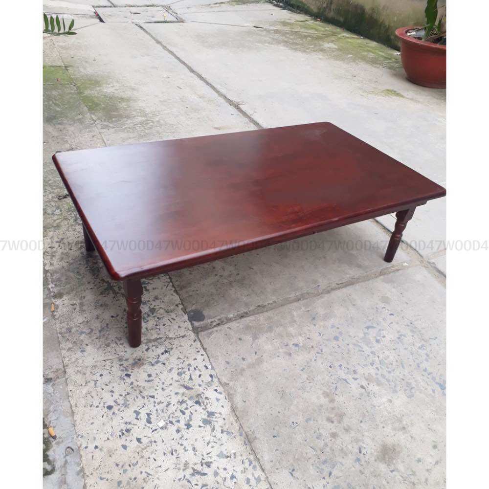 Bàn ăn kiểu nhật chân gập gọn 60x90cm cao 30cm gỗ cao su - Bàn gỗ đa năng xếp gọn 47wood