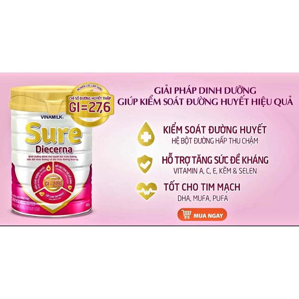 Sữa bột Vinamilk Sure Diecerna 400g