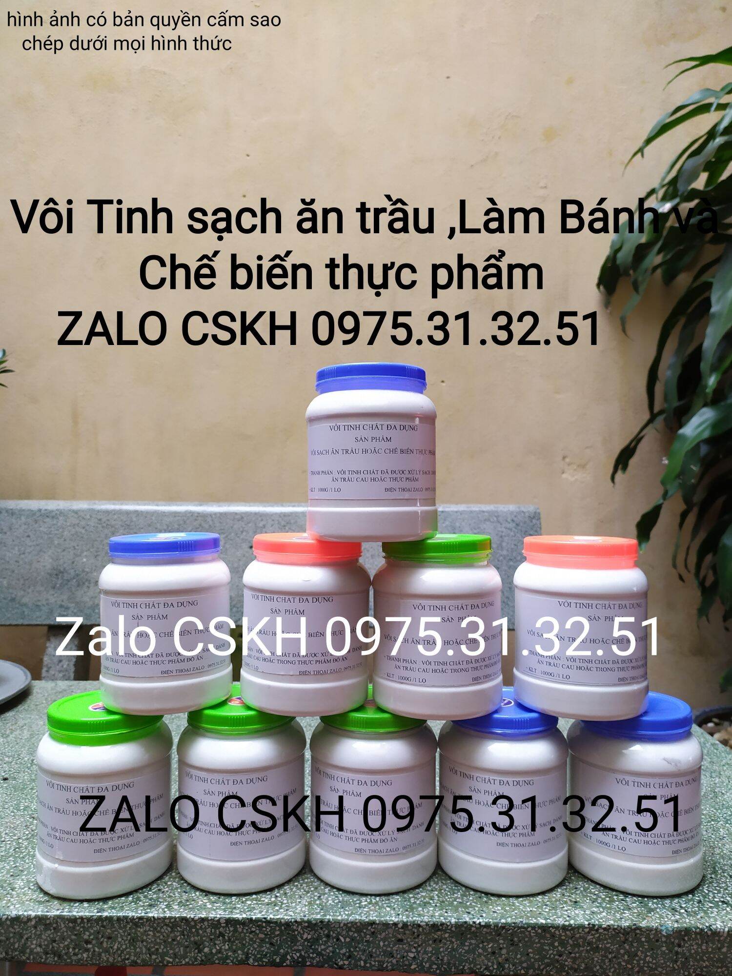Vôi sạch làm bánh chế biến thực phẩm