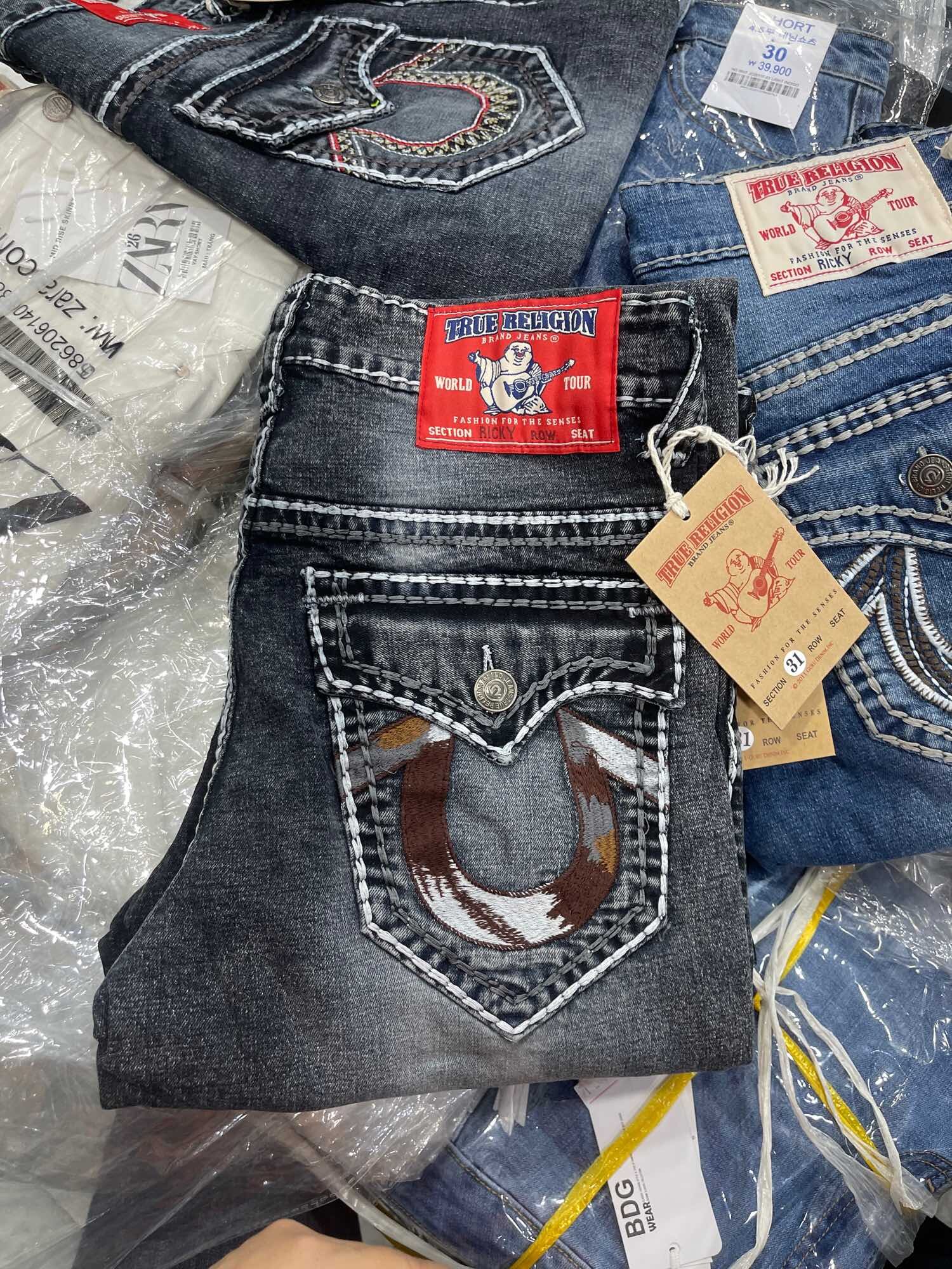 Quần jeans nam chỉ nổi