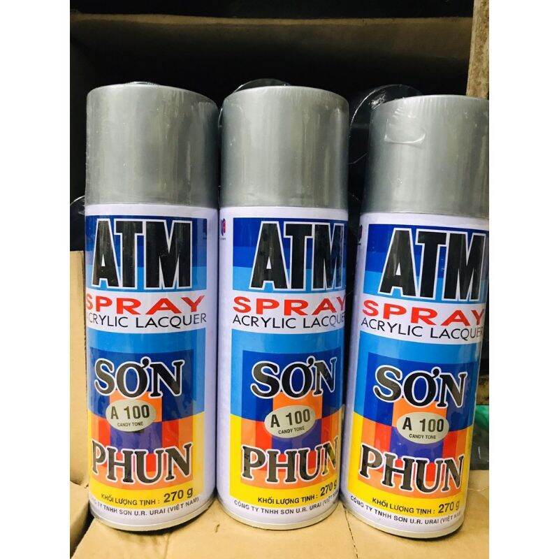 Sơn xịt ATM màu nhũ bạc A100