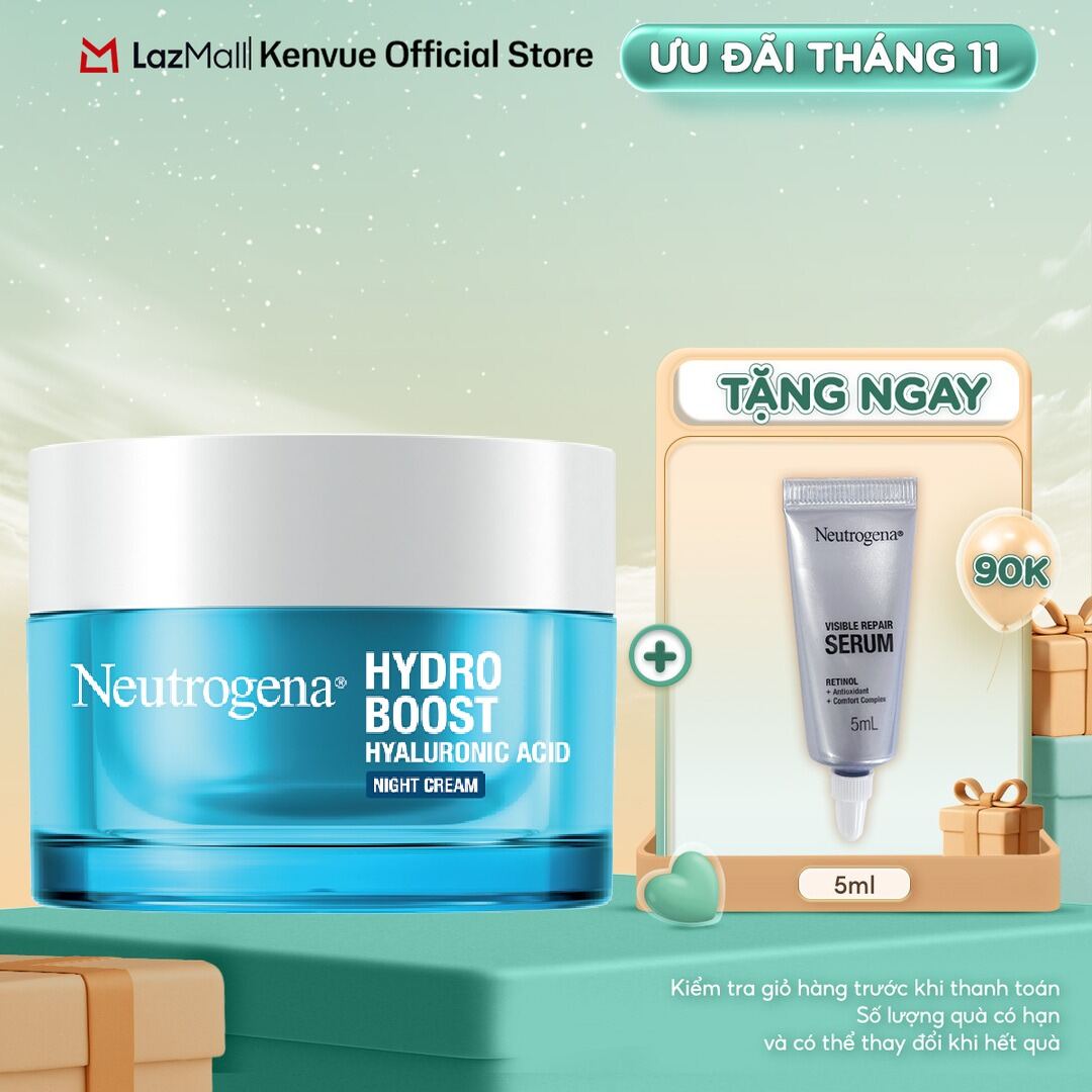 Mặt nạ ngủ Neutrogena® Hydro Boost Hyaluronic Acid Night Cream (50g)