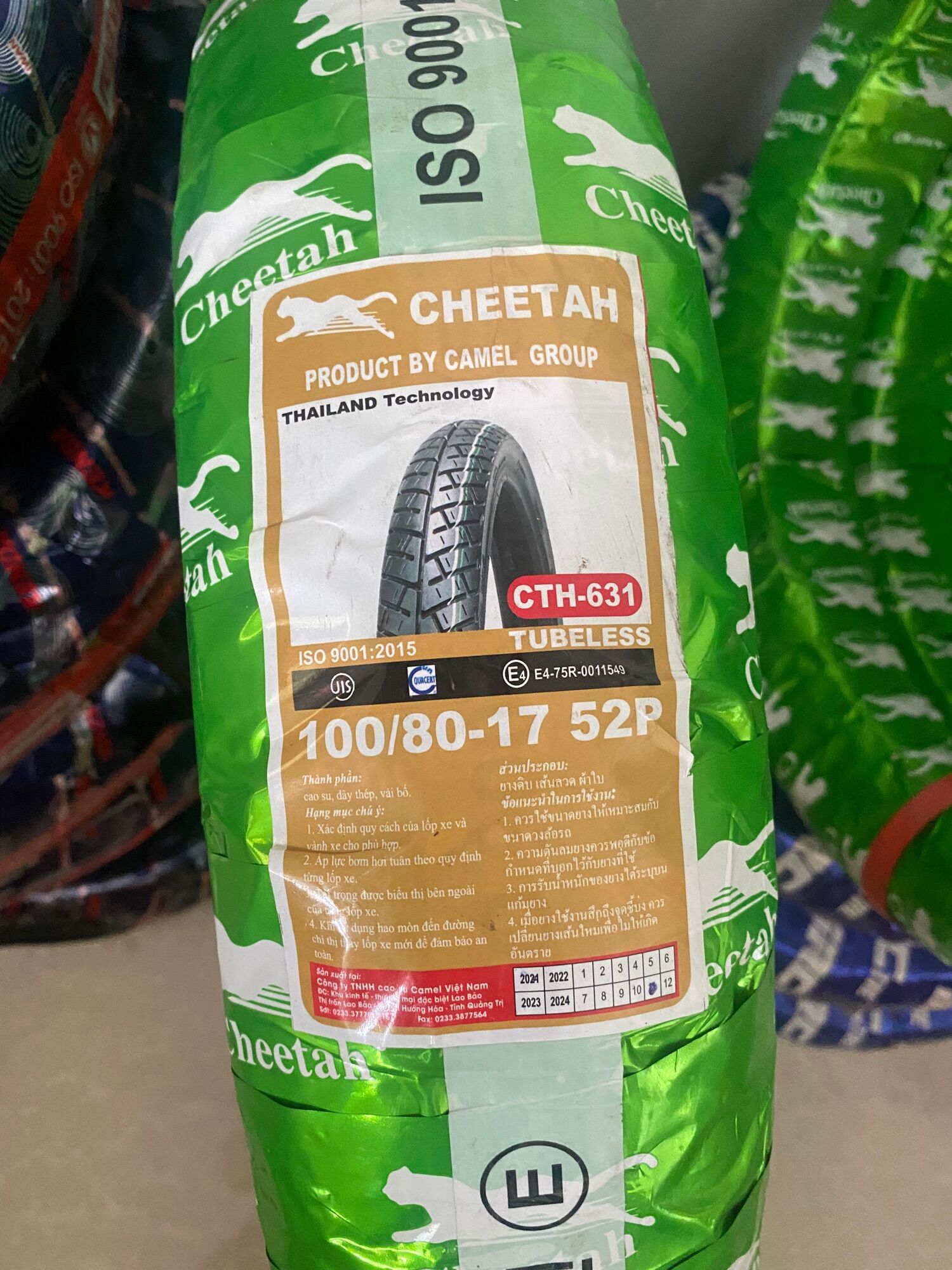 Cặp Vỏ Cheetah Thái Gai Michelin Grip Pro 60/90-17 Và 70/90-17 ( VỎ KHÔNG RUỘT)