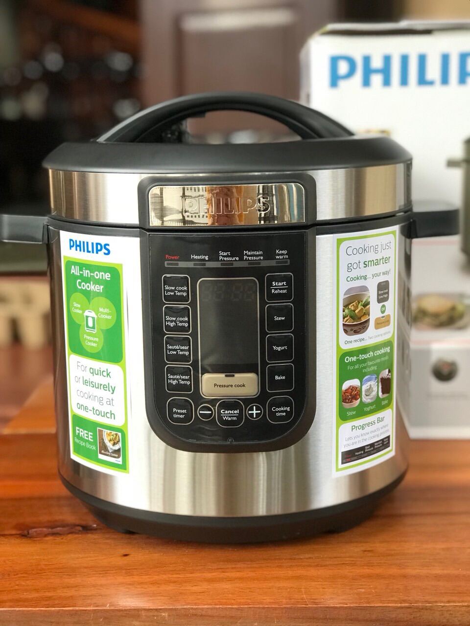 Nồi áp suất điện Philips HD2137 dung tích 6 lít, chế độ giữ ấm 12 tiếng, có hẹn giờ nấu tiện dụng, sản phẩm được bảo hành 12 tháng ( bảo hành điện tử)