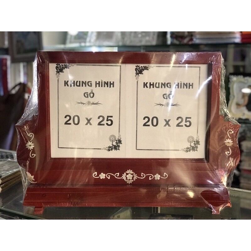 Khung hình thờ gỗ đôi