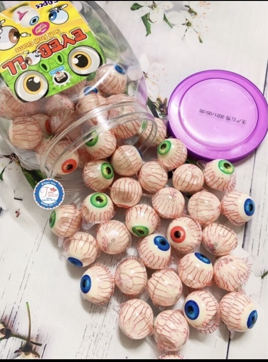 10 viên dẻo hình con mắt có nhân eyeboll