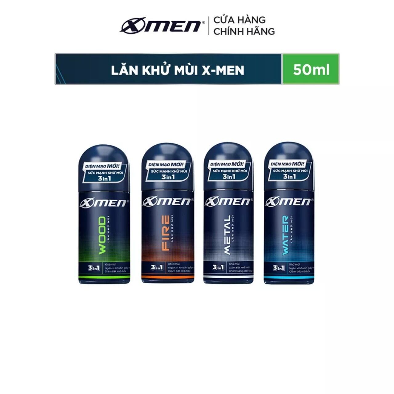 Lăn khử mùi xmen 50ml.