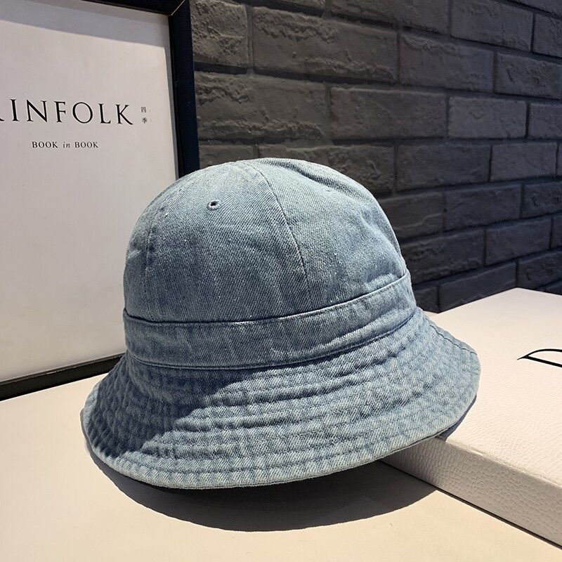 Nón Bucket Jean Vành rộng unisex