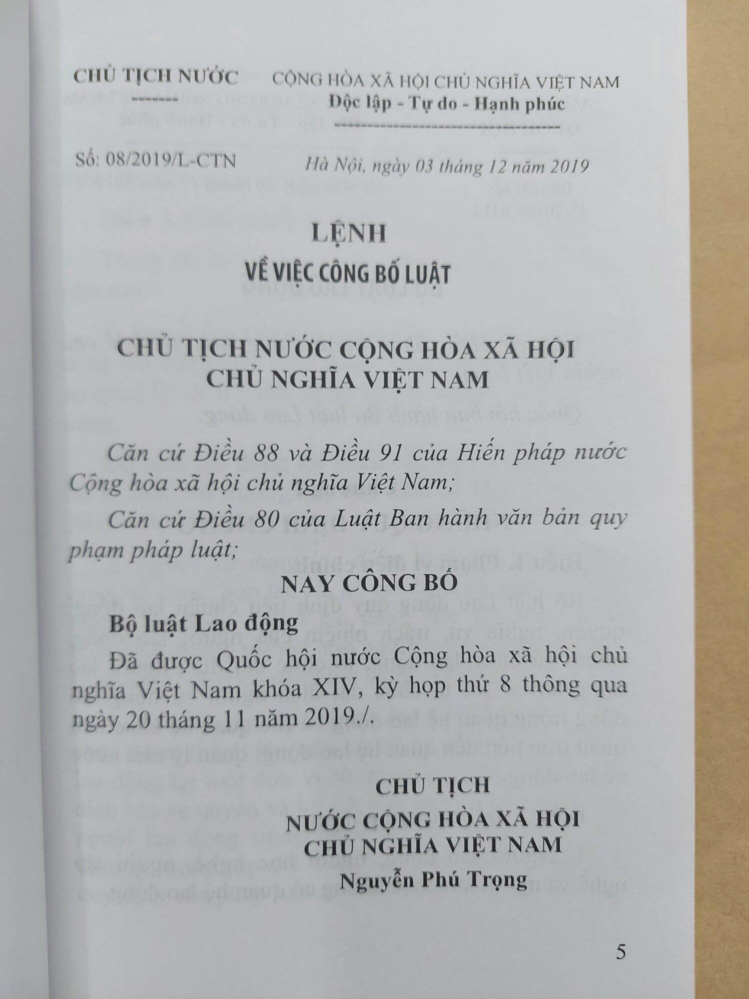 Bộ Luật Lao Động