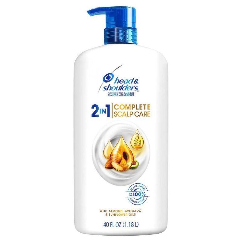 Dầu gội xả 2in1 Head & Shoulders⚡hàng nhập Mỹ⚡ Complete Scalp Care With Almond Avocado Sunflower Oils 1.18