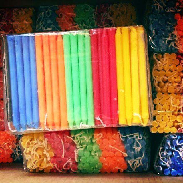 đèn cầy nến trung thu đủ màu bịch 48 cây