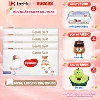 Combo 4 Tã quần Huggies Gentle Soft - Corgi M54/L40/XL34/XXL22 miếng êm mềm nâng niu làn da bé