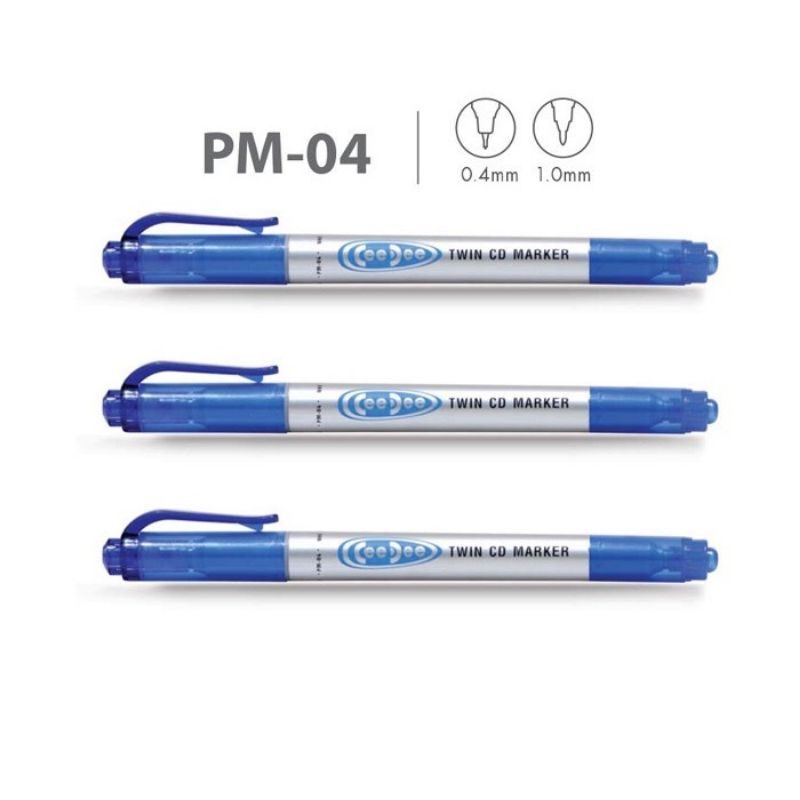 Bút lông dầu màu xanh cd thiên long pm-04