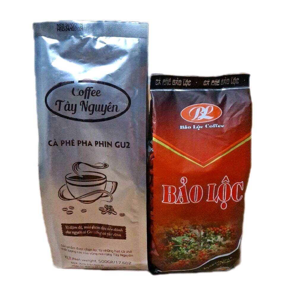 combo cà phê pha phim bảo lộc loại đặc biệt hạt RoBusta +Cà phê tây nguyên gu 2 gói 500g mix trộn đặc biệt chuẩn gu đậm thơm sánh béo hậu ngọt nhẹ chuẩn gu đậm béo từ cà phê hạt