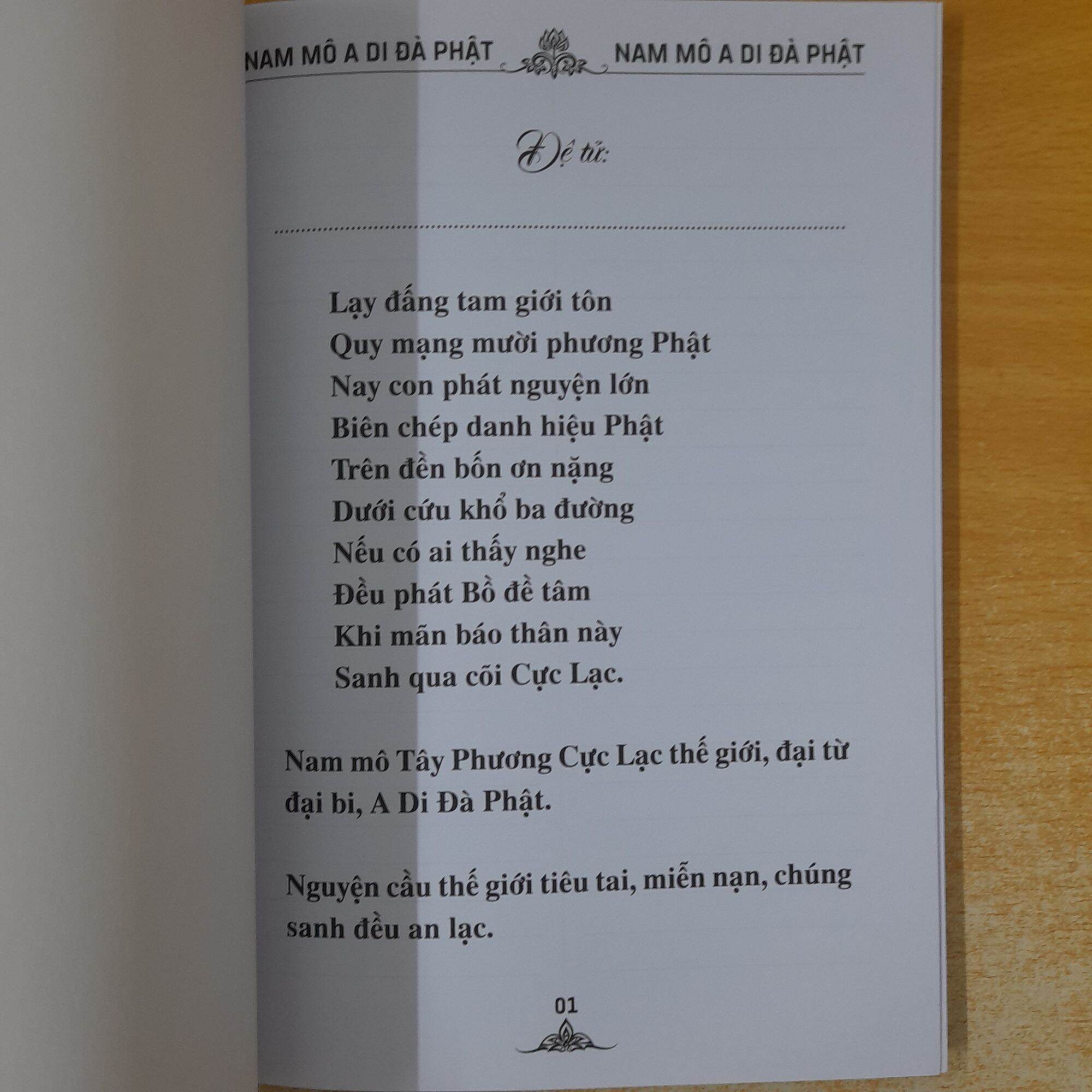 Vở Chép Tay Hồng Danh Nam Mô A Di Đà Phật