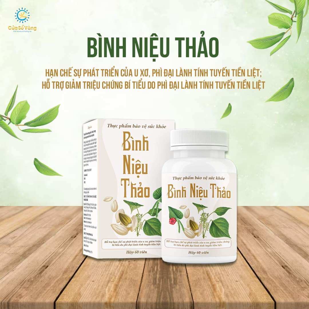Bình niệu thảo cửa sổ vàng hỗ trợ hạn chế sự phát triển của u xơ tiền liệt tuyến