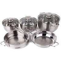 Bộ nồi inox 430 Fivestar 3 đáy Cao cấp Bộ 3-Bộ 4-Bộ 5 nồi