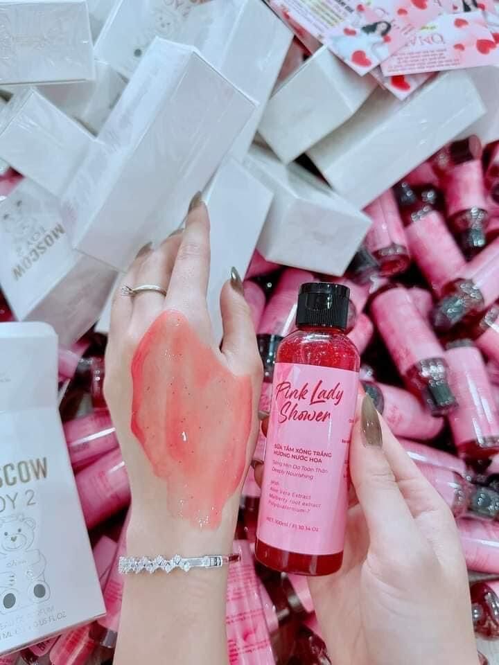 Sữa tắm xông trắng pink lady mini