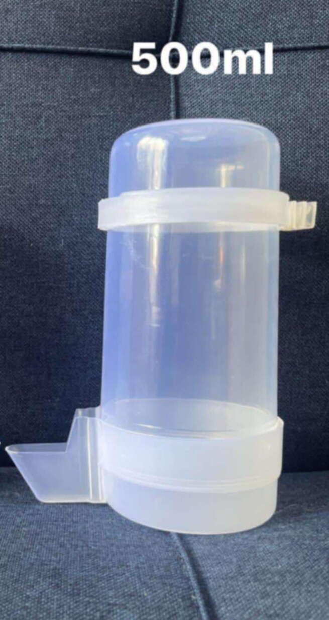 Máng uống nước gà Rutin, chim cảnh size đại 500ml